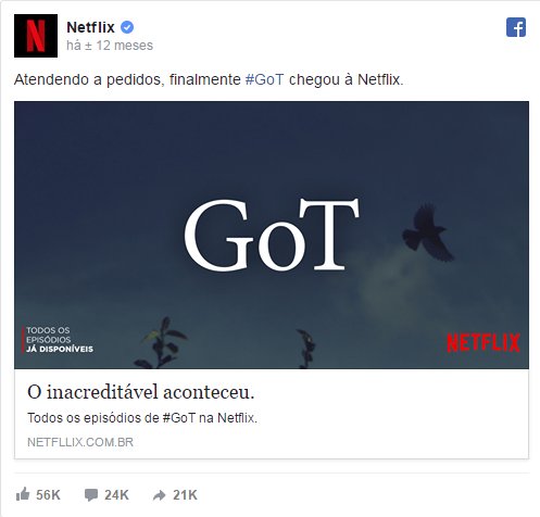 'Campanha de primeiro de abril' da Netflix.